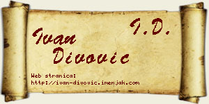 Ivan Divović vizit kartica
